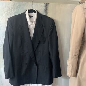 BOSS Hugo Boss Italia Gray Pure Virgin Wool Suit Jacket 42R
